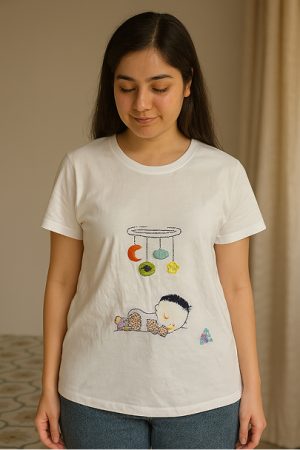 T-shirt hand embroidery work