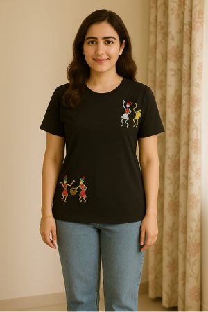 T-shirt hand embroidery work  music